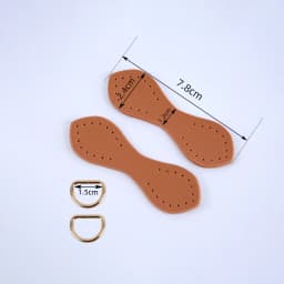 2pcs 4pcs Hand-Stitched DIY Buckle D Genuine Cowhide Leather Bag Straps Clip Connectors Hook Clasp Replacements