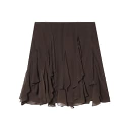Spring 2026 Asymmetric Hem Half Skirt Women's Design Sense Floral Lace City Commute Midi Skirt Loose Fit mid Waist