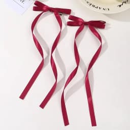 2pcs Long Tassel Ribbon Hairpin Cute Candy Bow Clip for Women Girls Party Gifts Headwear Side Clips Hair Accessories Wholesale