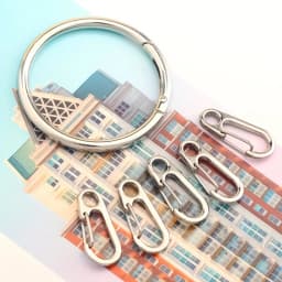 Key Chain Quick Release Spring with 5 Key Rings Car Home Keychain Organizer for Men and Women
