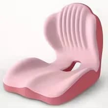 Memory Foam Lumbar Support Cushion - Ergonomic Back Pain Relief for Office Chair & Car Seat, Long Sitting Comfort