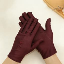 Spring and Summer Embroidered High-Elastic Spandex Gloves, Thickened Women's Dance Performance Gloves, Cycling Etiquette Gloves
