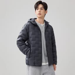 Men Solid Color Casual Loose Zipper Hooded Parkas Autumn Winter 2026 New Fashion American European Male Daily Coats Clothes Tops