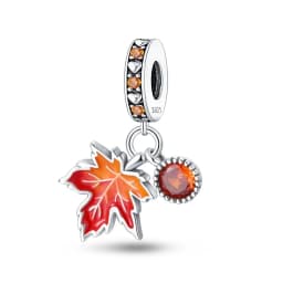 925 Silver Color Fashion Squirrel Maple Leaf Honey Autumn Series Charms Bead Fit 3mm 925 Original Bracelets Fine DIY Jewelry