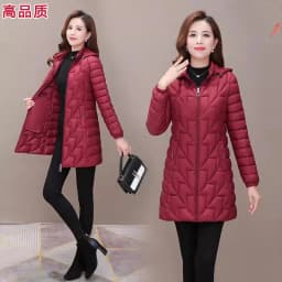 Mid-long Parka Light Jacket Mother's Autumn Down Cotton Coat Women's Padded Coat Padded Coat Winter Parkas Jacket 6XL 2026