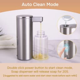  Automatic Soap Dispenser Stainless Touchless Rechargeable Hand Sanitizer Shampoo Detergent Dispenser for Kitchen Bathroom Toil