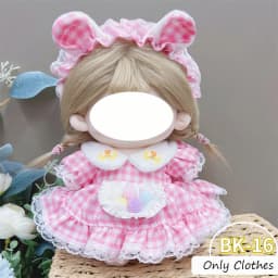 Cute Dres JK Uniform Clothes for 20cm Cotton Plush Cartoon DIY Doll Dress Up Clothing Skirt Suit Socks Toy Accessories Girl Gift