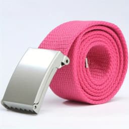 Women's Polyester-Cotton Canvas Woven Belt, Frosted Smooth Buckle Belt, Available in Multiple Colors, Candy-Colored Belt