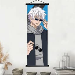 Jujutsu Kaisen Gojo Satoru & Geto Suguru Anime Art Fabric Wall Hanging Scroll Home Decor