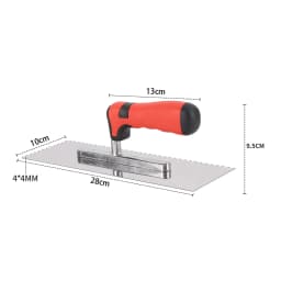 1pcs Tile Tools Stainless Steel Square Notched Trowel Masonry Hand Kit for Wall Floor Tiling Installation