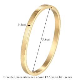 Diameter 5cm And 5.8cm Bangle For Women Kid Stainless Steel Small Flower Gold Color Bracelet Jewelry Low Price Wholesale