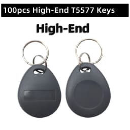 100pcs T5577 EM4305 RFID 125khz Key Keyfobs Copy Rewritable Writable Rewrite Duplicate Proximity ID Token Ring Blank Access