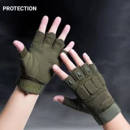1Pair Tactical Half Finger Gloves Army Military Combat Hunting Shooting Air Gun Paintball Police Duty No Finger
