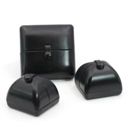 Black Pu Creative Engagement Ring Box Pair Ring Holder Earrings Necklace Box Bracelet Box