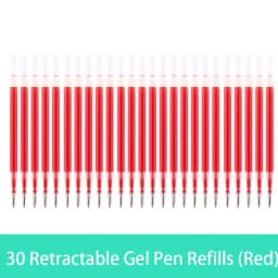 10/20/30 pcs/set 0.5mm Gel Pen Refills Red Blue Black Ink Stationery Writing Supplies Office Signature Rods Office School Needle