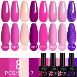 LILYCUTE 12PCs 7ml Nude Brown Red Nail Gel Polish Set Semi Permanent UV Gel For Nail Art Manicure Soak Off Gel Nail Polish Kit