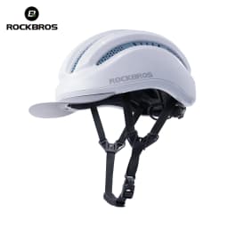 ROCKBROS Cycling Integrated Helmet High Strength 54-60cm Head Circumference Wide Brim Helmet Photochromic Goggles Cycling Helmet