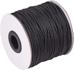 1.5mm 100 Yards Black Nylon Cord Wind Chime Cord Replacement Braided Lift Shade Blind String for Windows Roman Rollers Repair