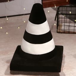 Roadblock Cushion Stuffed Soft Lifelike Plush Traffic Cone Road Construction Cone Pillow Kids Toys Home Decoration
