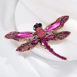 Large Size Luxury Crystal Dragonfly Brooch Colorful Rhinestone Insect Brooches Girls Cute Pins Personality Corsage Accessories
