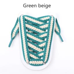 Flat Wheat Ear Shoelaces for Sneakers Twist Braids Marshmallow Colorful Shoelace Cotton CanvasTextured Weave Classic Shoes Laces