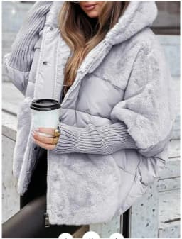Women's Loose Fit Hooded Patchwork Sve down Cotton Jaet Coat Street Sle Thin Autumn Winter New Arrival Pure Color