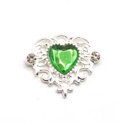 10Pcs 21 * 25mm Peach Heart Rhinestone Alloy Flower Plate Ornaments Diy Wedding Dress Gift Box Hair Decoration Accessories