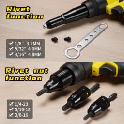 HIFESON NO Battery Double Use Brushless Electric Rivet Nails Gun Drill Insert Rivet Nut Gun Automatic Riveting Tool For M3-M12