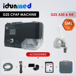 BMC G2S A20 Auto CPAP Machine Portable With Respirator Breathing Mask Tube Heated Humidifier Travel for Sleep Apnea Anit Snoring