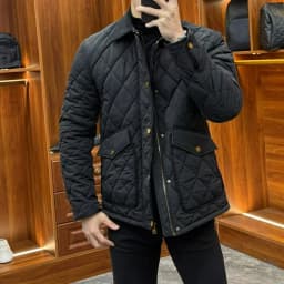 High-End Design Cotton Jacket Men's Slim Fit Collar Stand up Fashionable Patchwork Winter Outerwear Youth Popular Style
