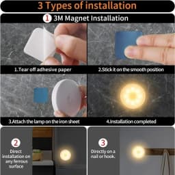 Night Light With Motion Sensor 1000mAh Battery Rechargeable Cabinet Lamp Magnetic For Bedroom Bedside Table Kitchen Light