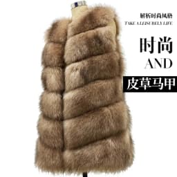 Women Faux Fox Fur Vest Coats Solid Mid Length Fur Jackets V Neck Sleeveless Thick Warm Fur Casual Loose Fit 2026 Autumn Winter