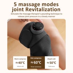 Heated Vibrating Knee Pads for Joint Far-infrared Knee,Shoulder & Elbow Pad 3 in 1 Brace Hot Compress USB Charging Warmer Strap