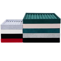 1 Pc Velvet Jewelry Storage Tray Ring Earring Display Box Brooche Handicraft Classification Organizer Exquisite Tray Case