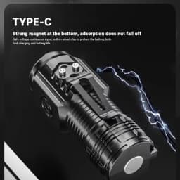 1-10PCS Mini LED Tactical Flashlight,Rechargeable EDC Pocket Light w/Clip,5 Modes High Lumens Torch,Outdoor Camping Emergency