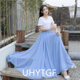 Women Assorted Gauze Skirt Large Swing Ballet Practice Clothes 720 Degree Chiffon Skirt Gypsy Long Skirts Women Dancer Wear 2551