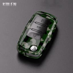 ABS Carbon Fiber Car Key Case Cover Shell For VW Volkswagen Polo Golf Passat Beetle Tiguan Seat Leon Altea Skoda Octavia Kodiaq