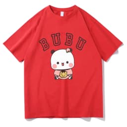 Kawaii Bubu Dudu Panda Bear T-shirts Short Sleeve Summer Women/Men Tee-shirt Cartoon Graphic Printing Tshirts Casual Girls Tees
