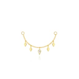 AIDE 925 Sterling Silver 9 Types Zircon CZ Chain Spare Parts Rock Punk Hoop Piercing Hoops Drop Earring Fine Jewelry Gift 1pc