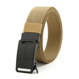 New Automatic Buckle Belt, Canvas Tactical Workwear Casual Outdoor Military Training Pants Belt For Men