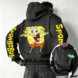 Happy SpongeBob SquarePants Cartoon Anime 2026 New Spring and Autumn Fashion Hoodies for Men and Women
