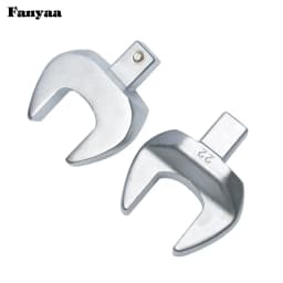 Fanyaa Square Drive 9x12 Open End Wrench Interchangeable Torque Head, Individual Crowfoot Wrench Full Polish 7-19mm