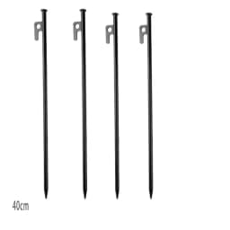 2/4 Pack Heavy Duty Steel Tent Stakes - Unbreakable & Inflexible,Super Strong for Camping, Weatherproof,Rust-Resistant
