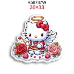 Hello Cat 10pcs/lot San Resin Planar Transparent Glitter Acrylic Flatback for Charms DIY Bow Craft Supplies Phone Case Decor
