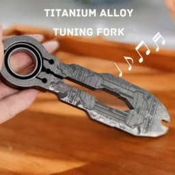 3in1 143mm Titanium Alloy Tuning Fork Thick Crowbar To Open The Bottle And Order For Breaking Windows DIY Play With And Collect