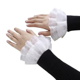Gothic Retro Black Detachable Sleeve Fake Cuffs Multi Layer Lace Patchwork Princess Sweater Decorative Wristband Dropshipping