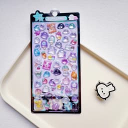 Creative Candy Ghost Rabbit Drop 3D Relief Stickers Scrapbooking Diy Diary Stationery Sticker Decor Cute Aesthetic Stickers