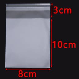 100pcs Transparent Frosted Opp Bag 5.5cm 7cm 8cm 10cm Self Adhesive Pouch for for DIY Handmade Candy Cookie Gift Packaging Bags