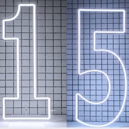 Extra-Large LED Neon Numbers Sign 76cm/100cm Stand up & Wall Mounted for Birthday Wedding Celebration Party Decor