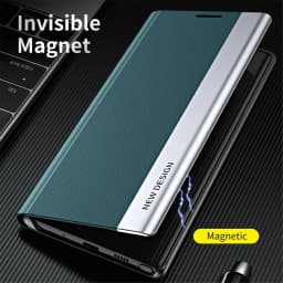 Flip Leather Case For Samsung Galaxy S26 S25 Edge S22 S23 S24 Ultra S10 Plus S20 S21 FE S8 S9 Holder Luxury Bracket Cover Coque